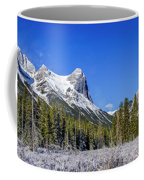 Photography Coffee Mug featuring the photograph Scenic View Of Snowy Mountain, Canada by Panoramic Images