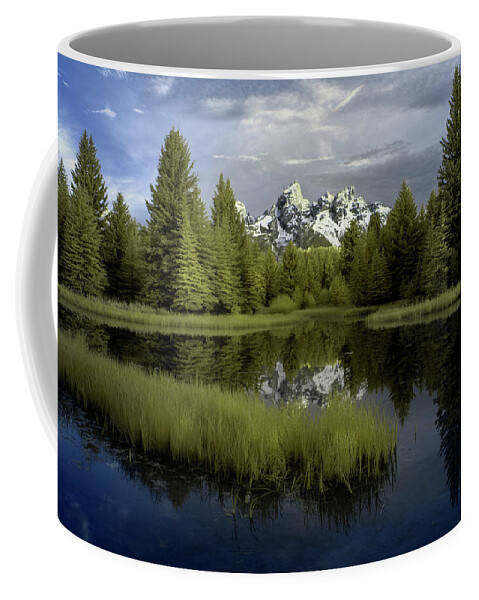 Tetons Coffee Mug featuring the photograph Schwabacher Dawn by Jon Glaser