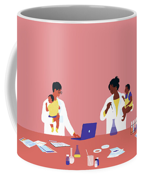 20-25 Coffee Mug featuring the photograph Scientists Working In Laboratory by Ikon Images