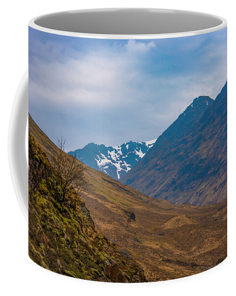 Scottish Coffee Mug featuring the photograph Scottish Highlands - Snow Capped Mountain by Bill Cannon