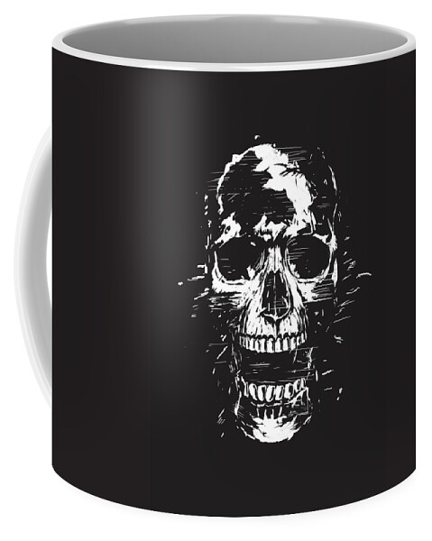 Skull Coffee Mug featuring the mixed media Scream II by Balazs Solti