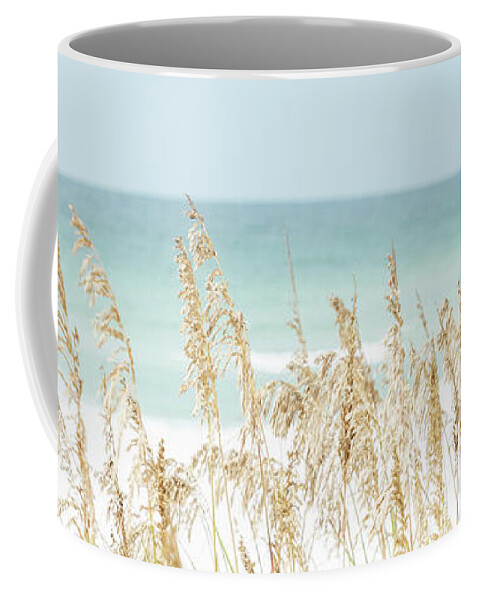 America Coffee Mug featuring the photograph Sea Oats Beach Grass Pensacola Florida Panorama Photo by Paul Velgos