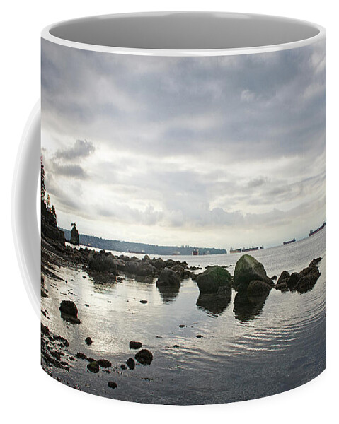 Seascape Coffee Mug featuring the photograph Seagull Seascape by Cameron Wood