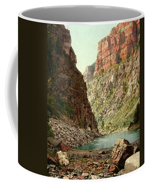 Coffee Mug featuring the photograph Second Tunnel, Grand River Canyon by Detroit Photographic Company