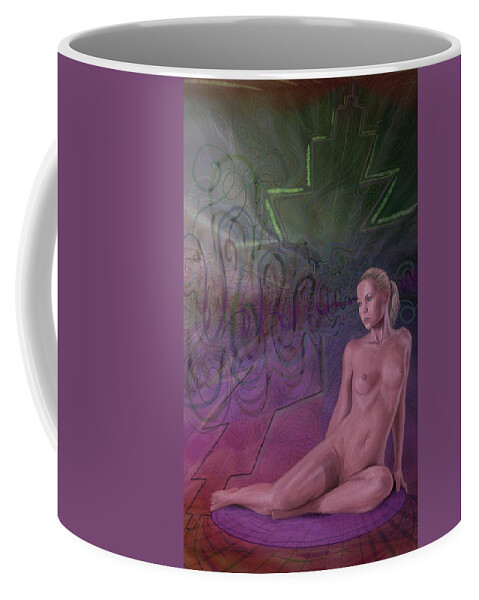 Digital Art Coffee Mug featuring the painting Send the Information by Jeremy Robinson