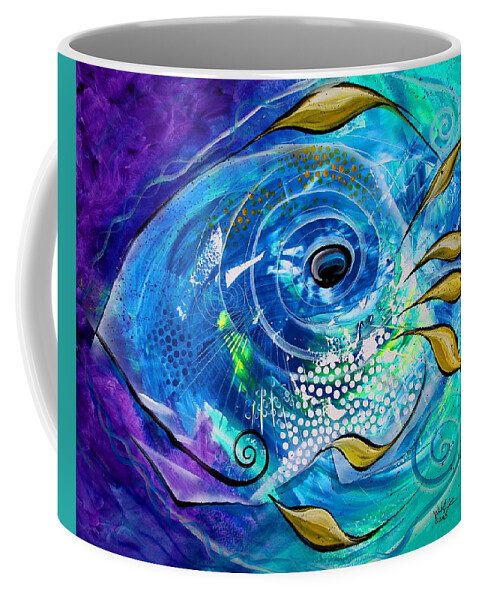 Fish Coffee Mug featuring the painting Sentimental by J Vincent Scarpace