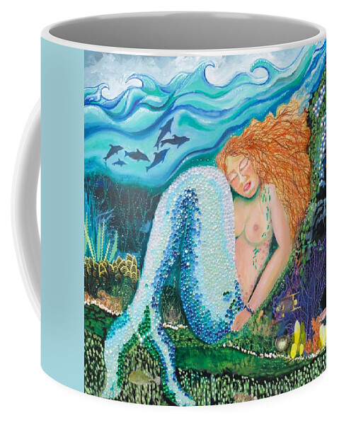 Mermaid Coffee Mug featuring the painting Serena of the Sea by Patricia Arroyo