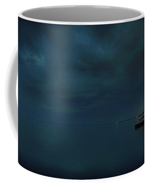 Lighthouse Coffee Mug featuring the photograph Serene Twilight by Susan Rissi Tregoning