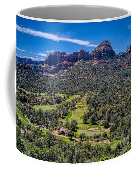 Sky Coffee Mug featuring the photograph Seven Canyons Sedona Golf Course by Anthony Giammarino