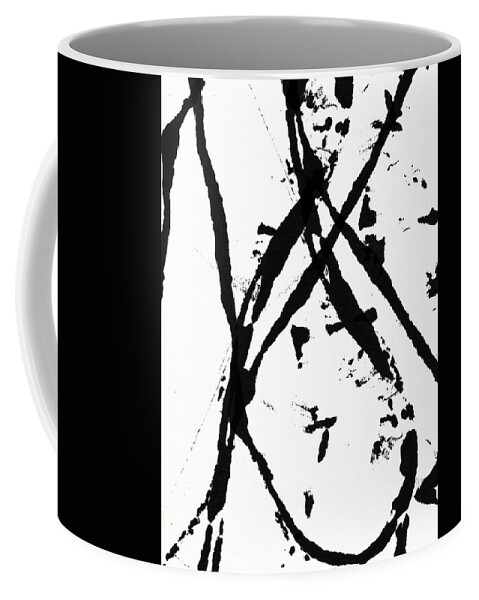 Abstract Coffee Mug featuring the painting Shadow Abstract 1- Art by Linda Woods by Linda Woods