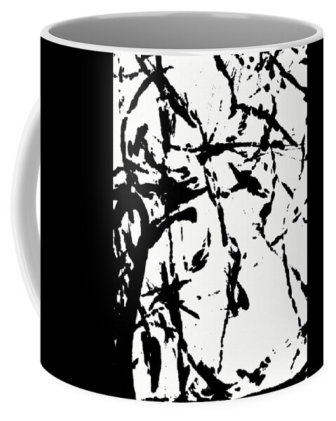 Abstract Coffee Mug featuring the painting Shadow Abstract 3-- Art by Linda Woods by Linda Woods