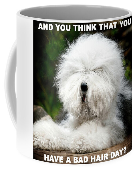 Animal Coffee Mug featuring the photograph Shaggy Dog With Bad Hair Day by Michelle Liebenberg