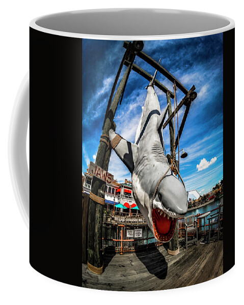Ocean Coffee Mug featuring the photograph Shark Catch by Carlos Diaz