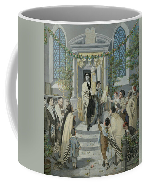19th Century Art Coffee Mug featuring the painting Shavuot by Moritz Daniel Oppenheim