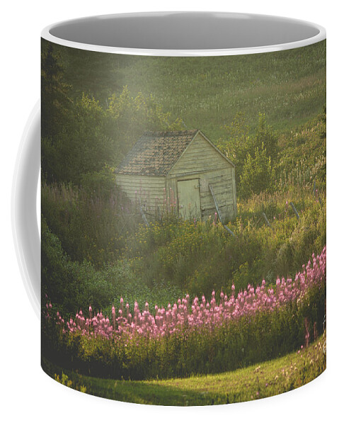 Cheryl Baxter Photography Coffee Mug featuring the photograph Shed on a Hill by Cheryl Baxter