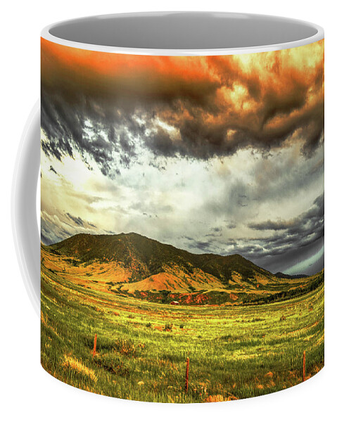 Laramie Coffee Mug featuring the photograph Sheep Mountain Drama by Chance Kafka