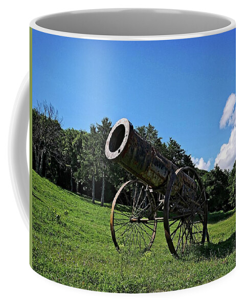 Cannon Coffee Mug featuring the photograph Shipka Pass cannon by Martin Smith