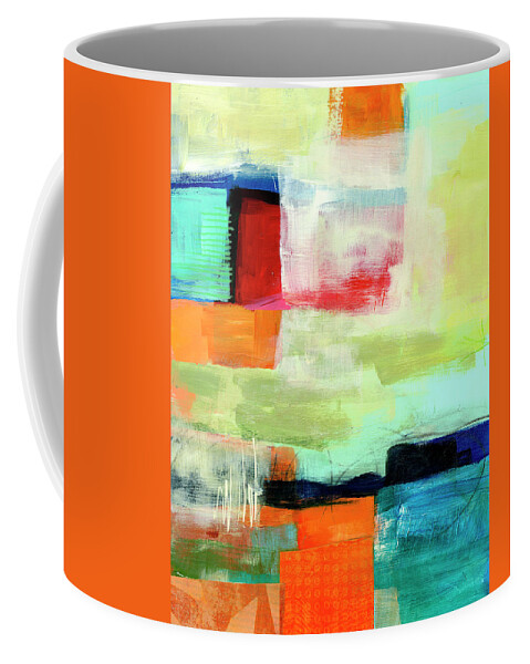 Abstract Art Coffee Mug featuring the painting Shoreline #11 by Jane Davies
