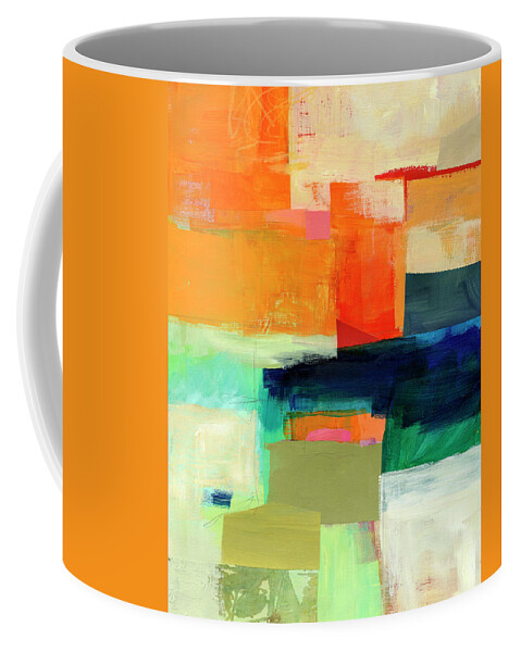Abstract Art Coffee Mug featuring the painting Shoreline #7 by Jane Davies