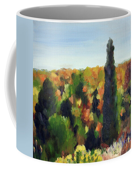 Landscape Coffee Mug featuring the painting Short Hills Fall by Sarah Lynch