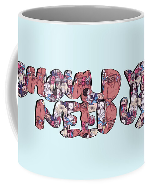 Should You Need Us Text Coffee Mug featuring the drawing Should You Need Us Text by Ludwig Van Bacon
