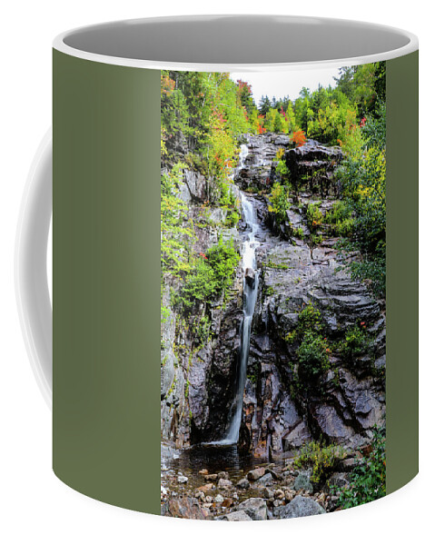 Autumn Foliage Coffee Mug featuring the photograph Silver Cascade New Hampshire by Jeff Folger