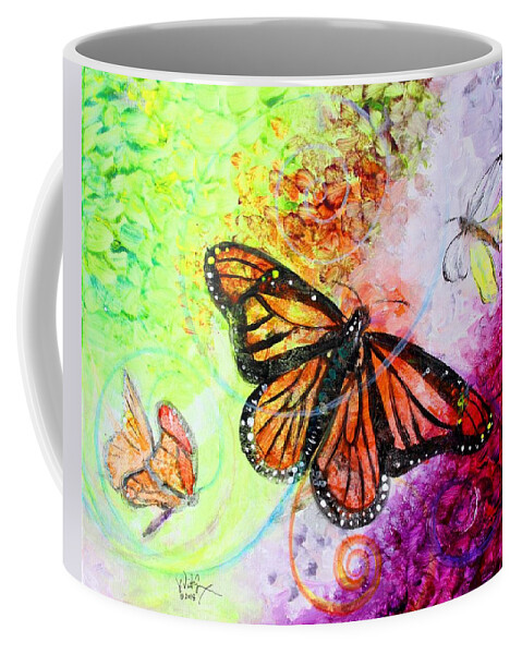 Butterfly Coffee Mug featuring the painting Sincere Beauty by J Vincent Scarpace