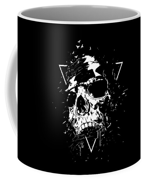 Skull Coffee Mug featuring the mixed media Skull X II by Balazs Solti