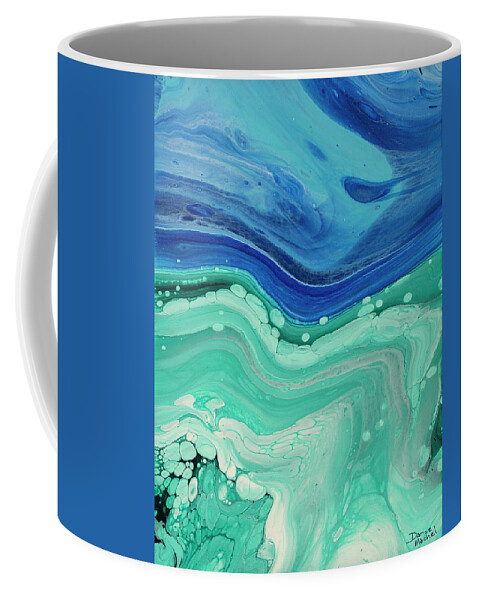 Abstract Coffee Mug featuring the painting Sky And Water by Darice Machel McGuire