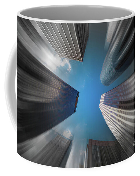 Houston Coffee Mug featuring the photograph Skyscrapers in Motion by Raul Rodriguez