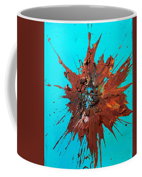 Colorful Coffee Mug featuring the painting Slam Painting #21 by Chris Crewe