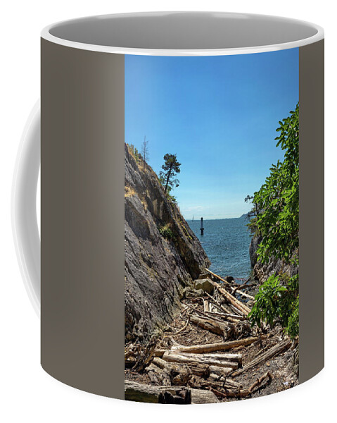 Alex Lyubar Coffee Mug featuring the photograph Small Canyon at Rocky Beach by Alex Lyubar