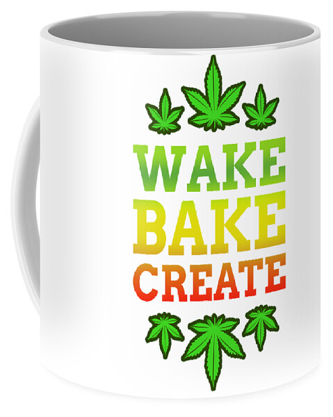 11oz Wake And Bake Mug Funny Pot Marijuana Coffee Cup