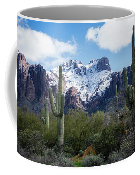 Arizona Coffee Mug featuring the photograph Snow Frosted Flat Iron by Saija Lehtonen