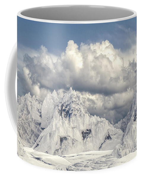 Clayton Coffee Mug featuring the digital art Snowy mountain 002 by Clayton Bastiani