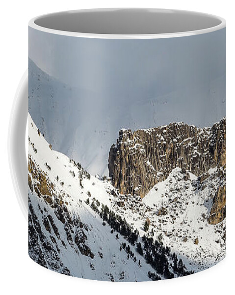 Snowy Landscape Coffee Mug featuring the photograph Snowy Mountains - 11 - French Alps by Paul MAURICE