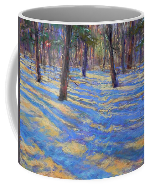 Nature Coffee Mug featuring the painting Snowy Path by Michael Camp