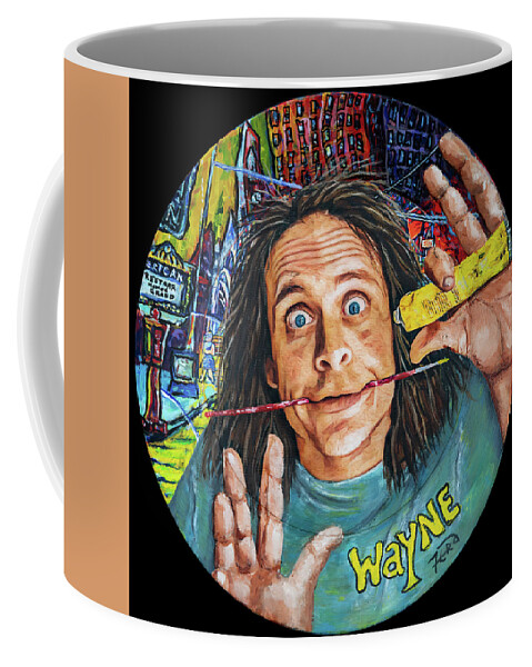 Round Coffee Mug featuring the painting So What's New and Exciting by Robert FERD Frank