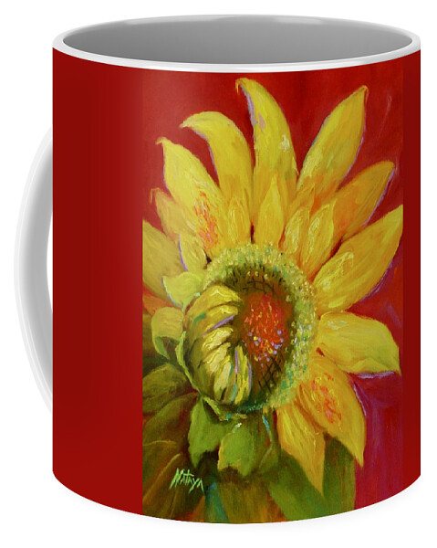 Sunflower Coffee Mug featuring the painting Sol Fleur by Nataya Crow