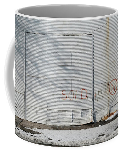 Urban Coffee Mug featuring the photograph Sold by Kreddible Trout