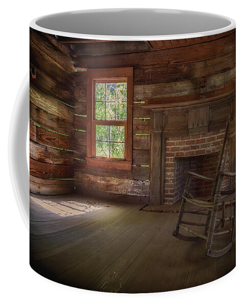 Rocker Coffee Mug featuring the photograph Solitary Rocker by Susan Rissi Tregoning