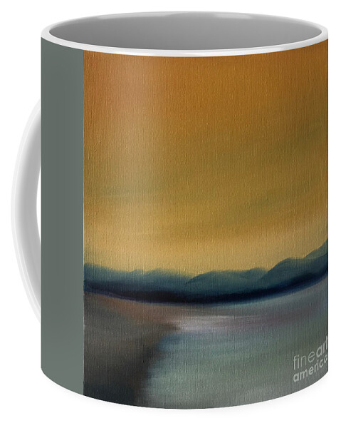 Landscape Coffee Mug featuring the painting Somber Day by Michelle Abrams