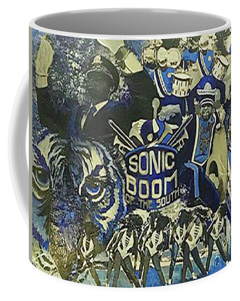 Jsu Sonic Boom Coffee Mug featuring the painting Sonic Boom by Femme Blaicasso