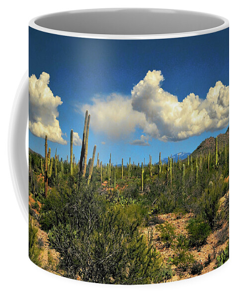 Tucson Coffee Mug featuring the photograph Sonoran Cotton Ball Clouds by Chance Kafka