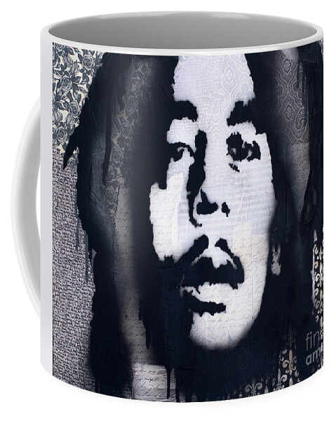  Coffee Mug featuring the mixed media Soul Rebel by SORROW Gallery