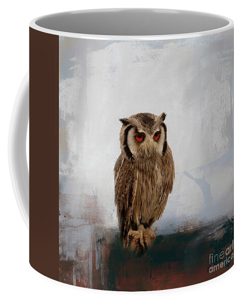 Southern White-faced Scop Owl Coffee Mug featuring the photograph Southern White-Faced Scop Owl-2 by Eva Lechner