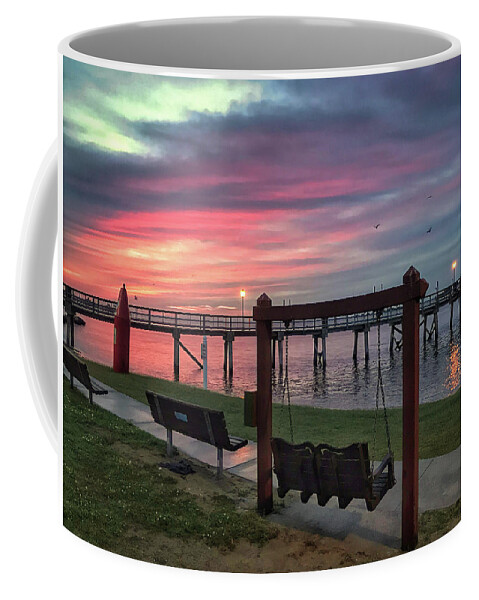 Southport Coffee Mug featuring the photograph Southport Swings by Nick Noble