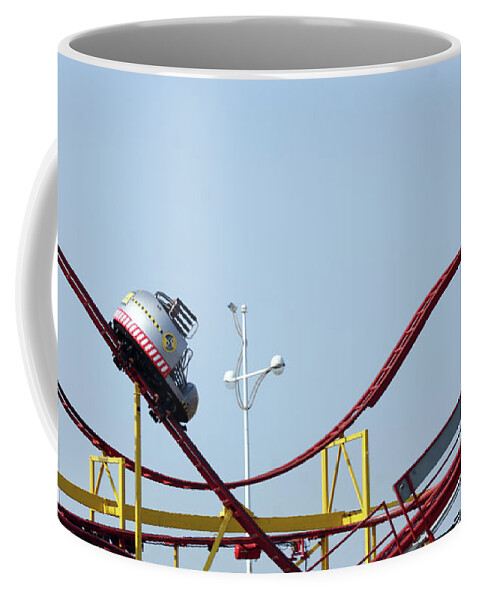 Southport Coffee Mug featuring the photograph  SOUTHPORT. The Fairground. Crash Test Ride. by Lachlan Main