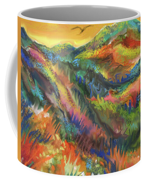 Southwest Coffee Mug featuring the painting Southwest Country by Jean Batzell Fitzgerald
