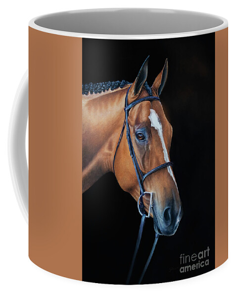 Bay Horse Coffee Mug featuring the pastel Spencer by Joni Beinborn
